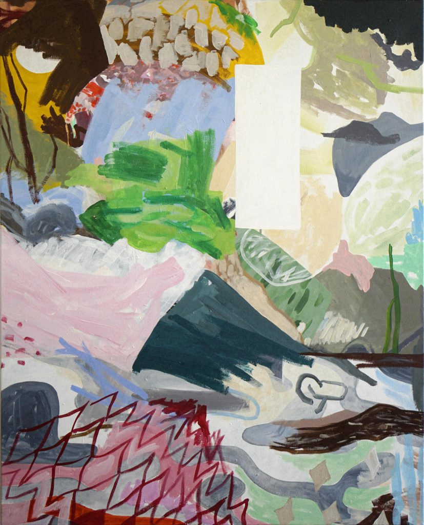 Abstrakte Malerei "ohne Titel Nr. 10" Format 130x105 cm von Susanne Langnau